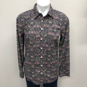 Talbots Floral Button Up
